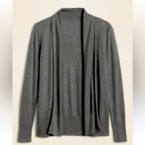 NWT- Old Navy Short Shawl-Collar Open Front Sweater,  Size XXL (20), Dark Gray - Picture 1 of 4